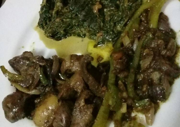 Simple Way to Make Quick Fried Roho and figo (cows heart and kidney)#4weekchallenge