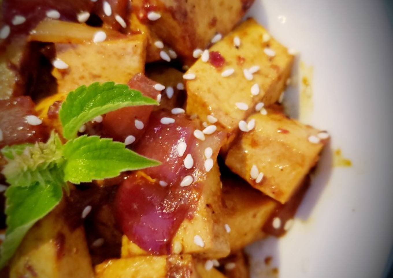 Recipe of Super Quick Homemade ORANGE TOFU♥️