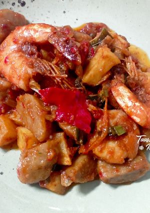 Foto resep Sambal Goreng Kentang, Bakso, dan Udang