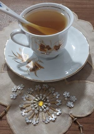 عکسی از دستور چای به لیمو ، هل و زعفران ☕️😋
