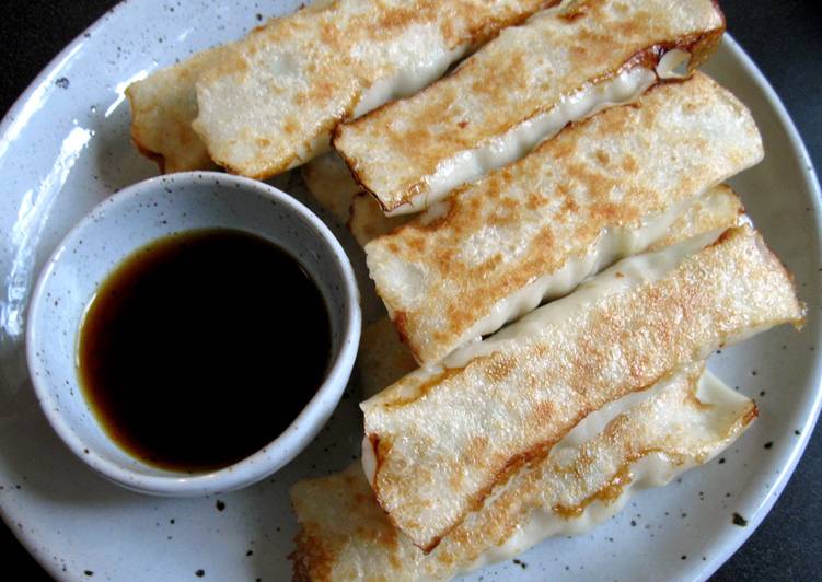 Recipe of Homemade Pork &amp; Cabbage Rolled Gyoza