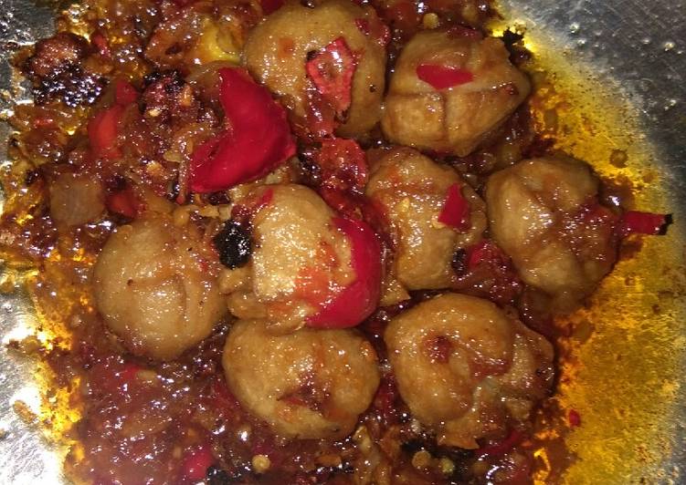 Resep Bakso Balado, Enak Banget