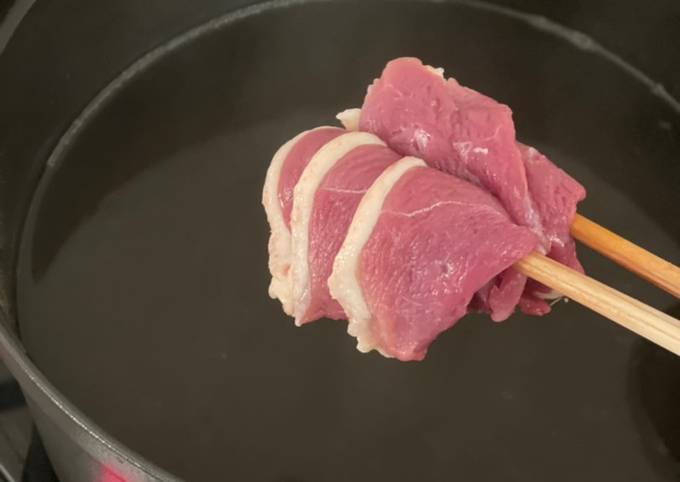 Duck hot pot in Japanese broth, Kamo-nabe