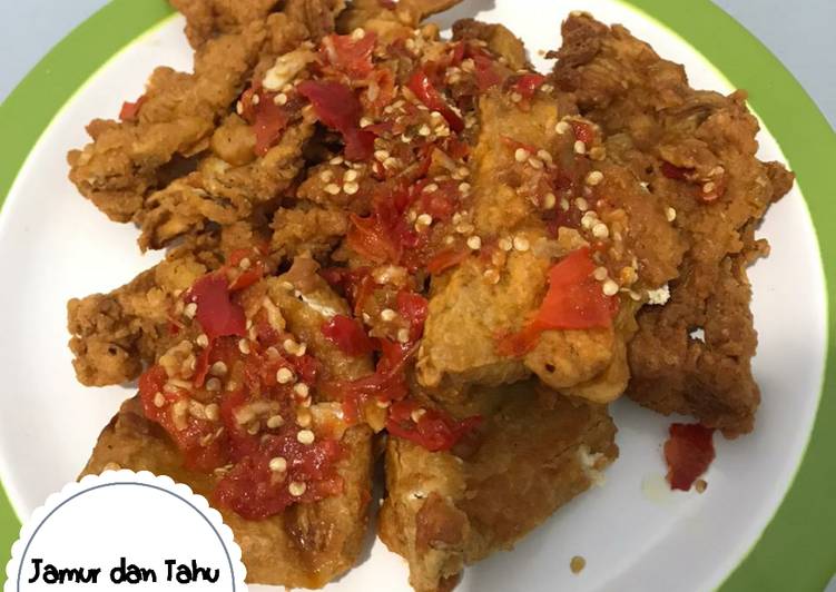 jamur-dan-tahu-geprek