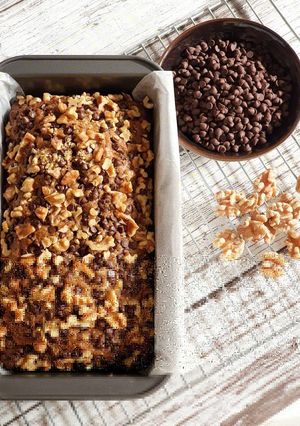 Foto resep Banana Bread Dark Chocochips with Walnut