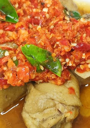 Foto resep Ayam Kukus Bumbu Pedas
