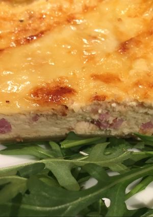 Una foto de Quiche de jamón dulce y bacon