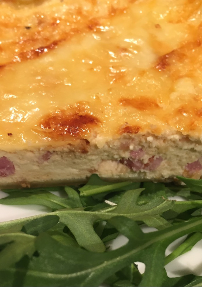 Una foto de Quiche de jamón dulce y bacon