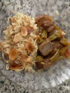 صورة لوصفة فاصوليا خضراء مع رز