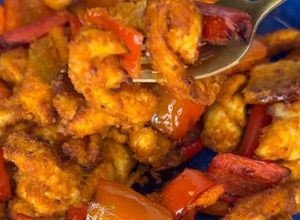 Foto di Straccetti di pollo con Peperoni gratinati