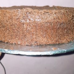 A picture of One pound chocolate sponge without oil.