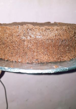 A picture of One pound chocolate sponge without oil.