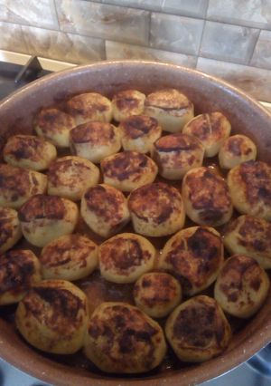 صورة لوصفة محشي البطاطا باللحمة والبصل