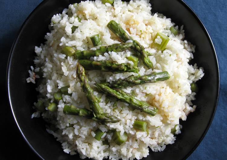 Recipe of Ultimate Asparagus Butter Takikomi Gohan