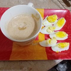 A picture of Creamy frothy coffee.