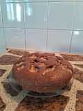 Torta vegana de chocolate con crema de maicena