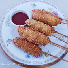 A picture of SEMPOL AYAM (Chicken Skewers Sausage).