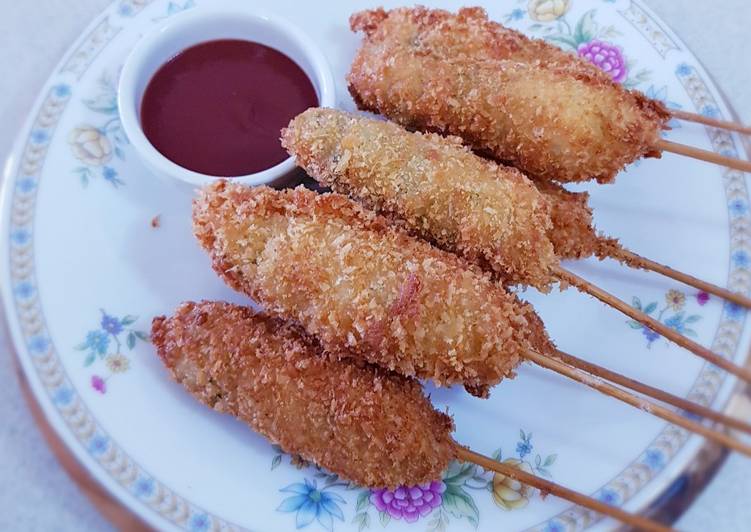 Recipe of Any-night-of-the-week SEMPOL AYAM (Chicken Skewers Sausage)