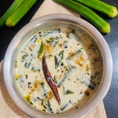 A picture of Dahi Vendi (Okra in curd).