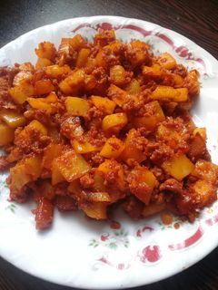 عکسی از دستور سیب زمینی و گوشت 😊