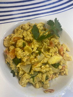 Una foto de Huevos revueltos estilo India