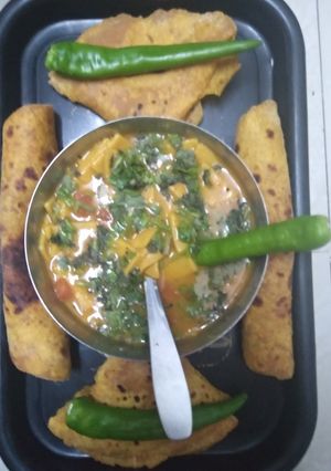 A picture of Dal dhokli.