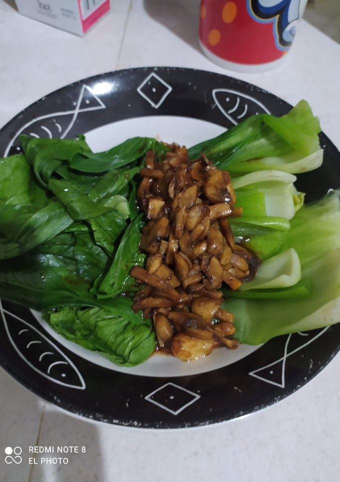 Foto resep Pokcoy siram saus jamur