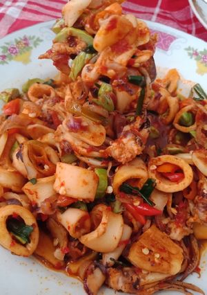 Foto resep Cumi pete pedas