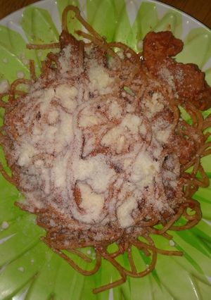 Una foto de Spaghetti con chuletas