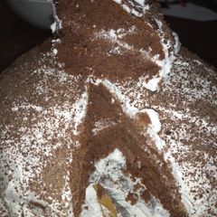 A picture of Black forest cake.