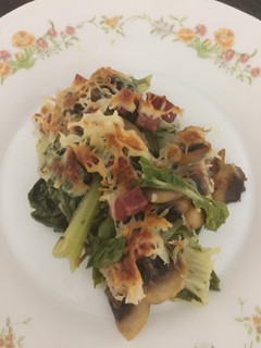 Una foto de Acelgas gratinadas con champiñones