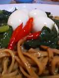 Mie Singkong Tumis Daun Ginseng