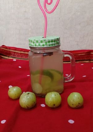 A picture of Amla detox drink (winter special detox).