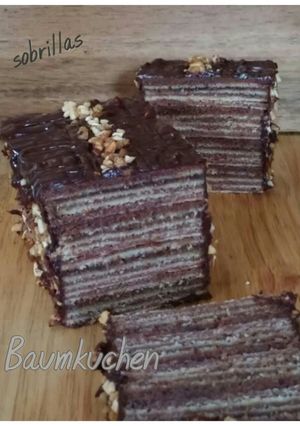 Una foto de Pastel de chocolate mil capas