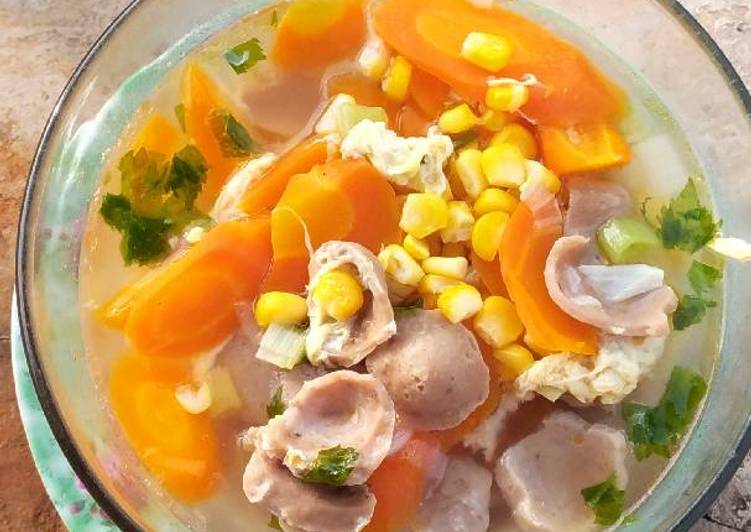 6 Resep: Sup Jagung Baso Telur Anti Ribet!