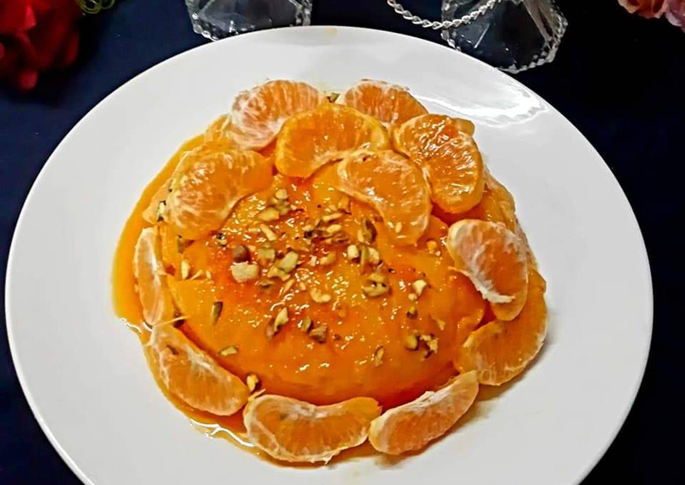 Orange Bread Custard Cacke