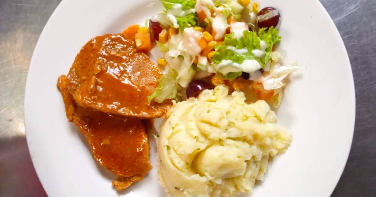 Lomo de cerdo en salsa criolla Receta de La Sazón De liliana- Cookpad