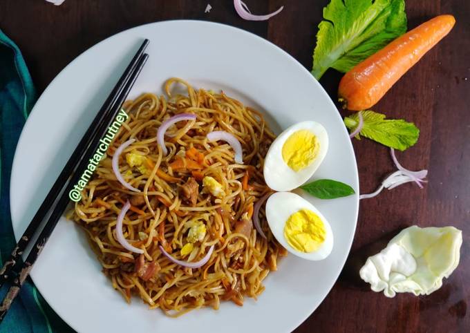 Street Style Chicken Noodles Recipe