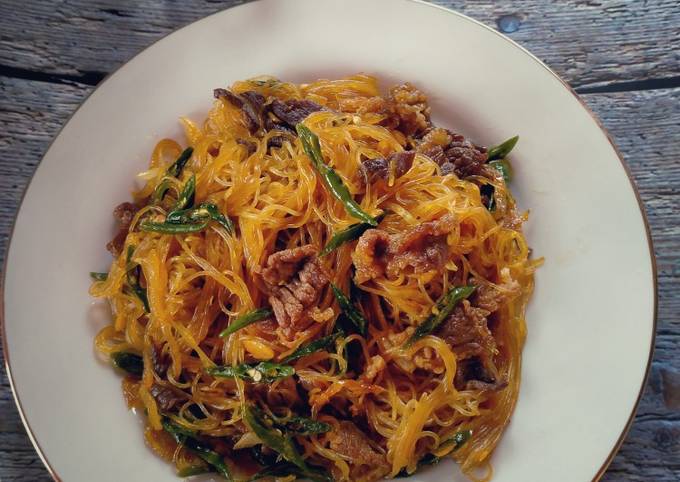 Anti Ribet, Membuat Soun Cabe Hijau beef slice Irit Untuk Jualan