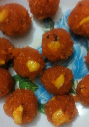 A picture of Coconut laddu #indiandishcontest #localingridientcontest.