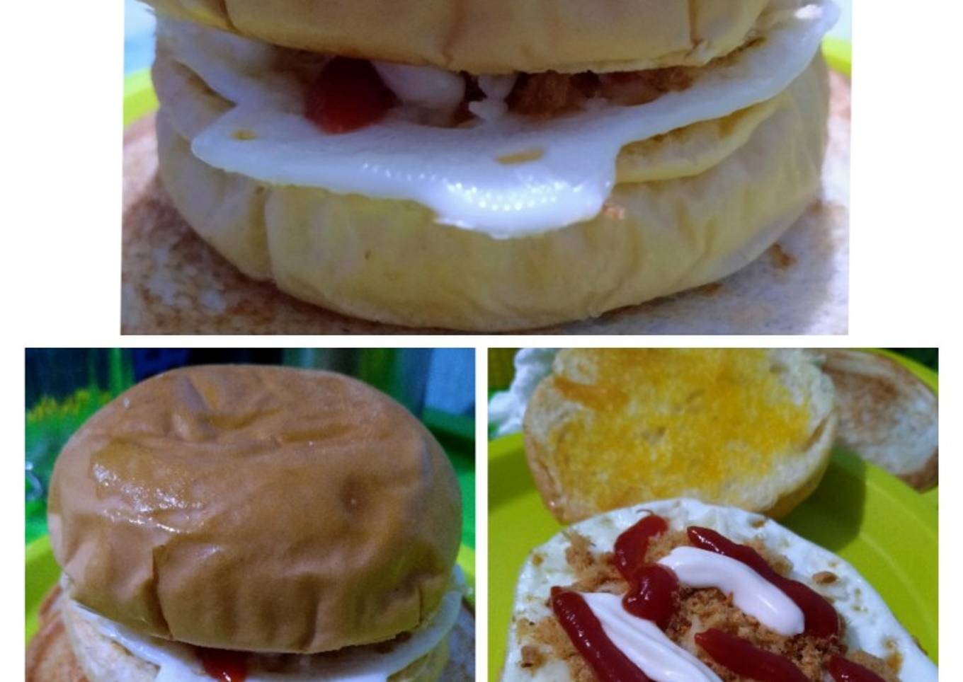 Burger Telur Abon