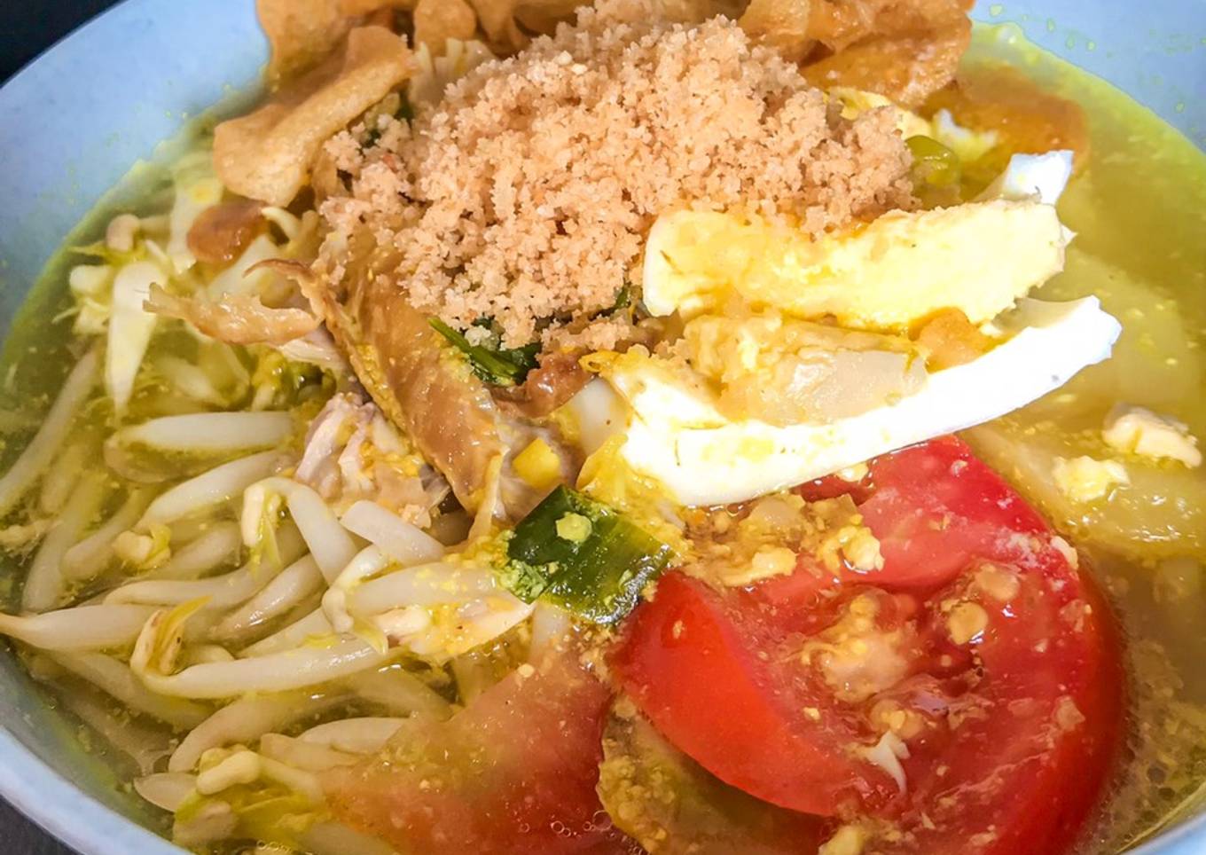 Soto Ayam Lengkap (pake koya)