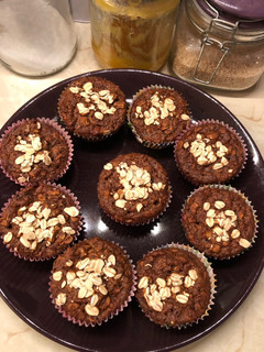 Banános-zabpelyhes muffin recept fotója