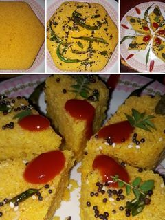 सूजी बेसन ढोकला (Suji Besan Dhokla recipe in Hindi) रेसिपी मुख्य फोटो