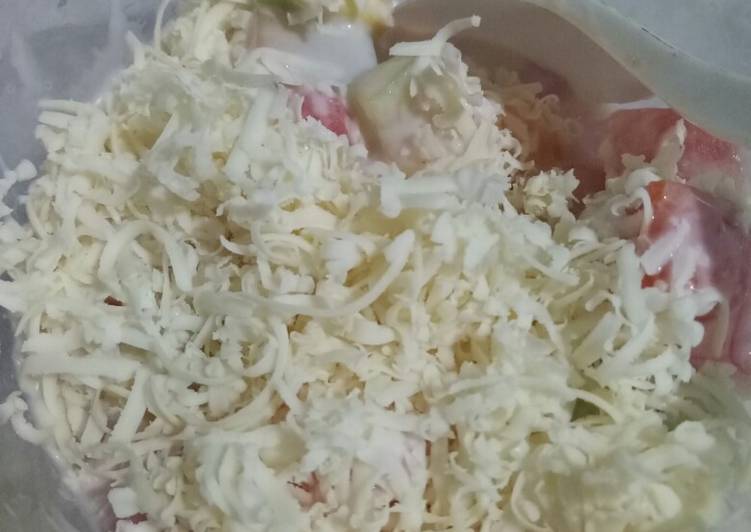 Bumbu Salad buah ekonomis | Langkah Membuat Salad buah ekonomis Yang Enak Banget