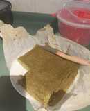 Bizcocho de té matcha keto