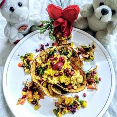 Instant papad katori chaat A picture of Instant papad katori chaat.