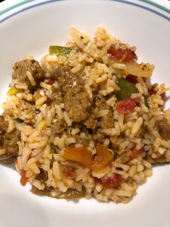 A picture of Italian Sausage with Rice 🍚.