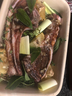 A picture of Lemon and sage roasted lamb chops.