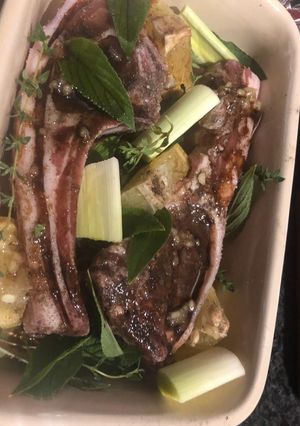 A picture of Lemon and sage roasted lamb chops.